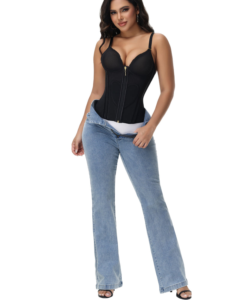 Gaines colombiennes Sculptante à Motif Cœur – Effet Taille de Guêpe & Ventre Plat