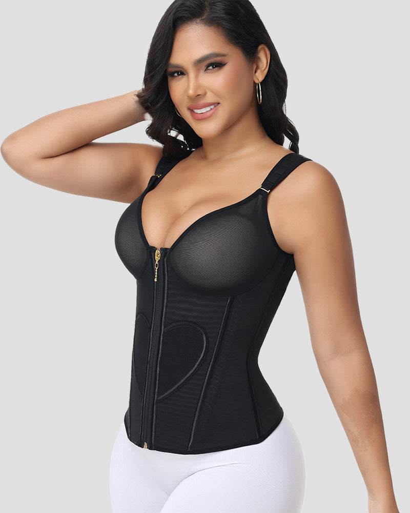 Gaines colombiennes Sculptante à Motif Cœur – Effet Taille de Guêpe & Ventre Plat