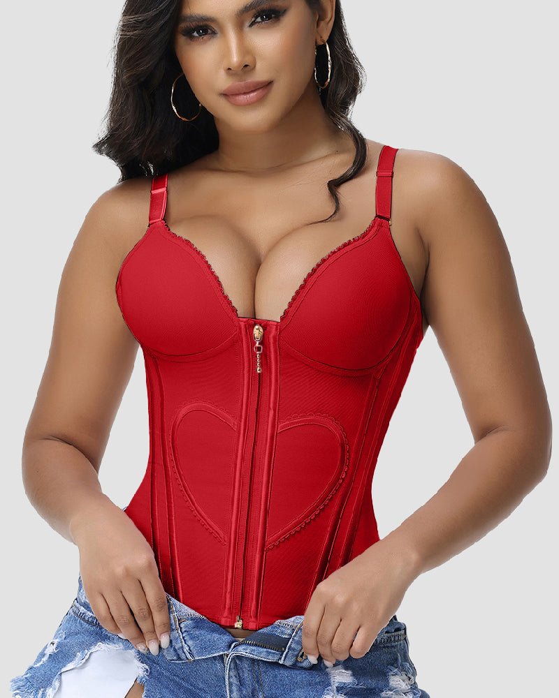 Gaines colombiennes Sculptante à Motif Cœur – Effet Taille de Guêpe & Ventre Plat